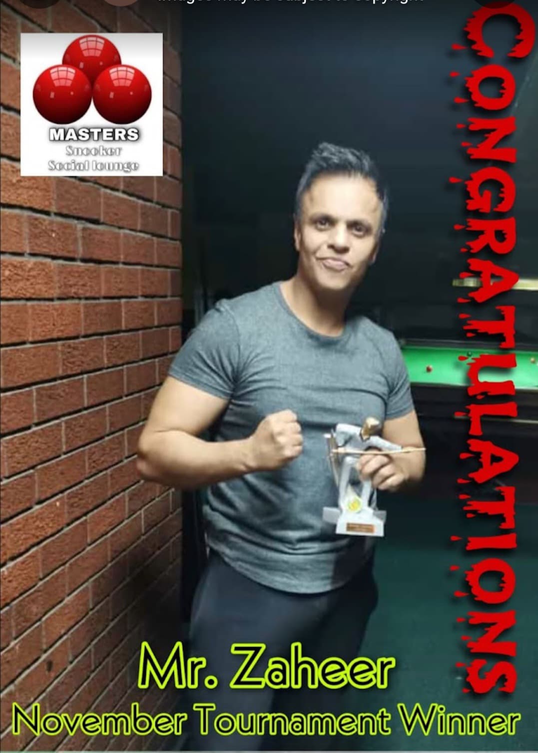 Masters Snooker Startford Road Birmingham Mr Zaheer